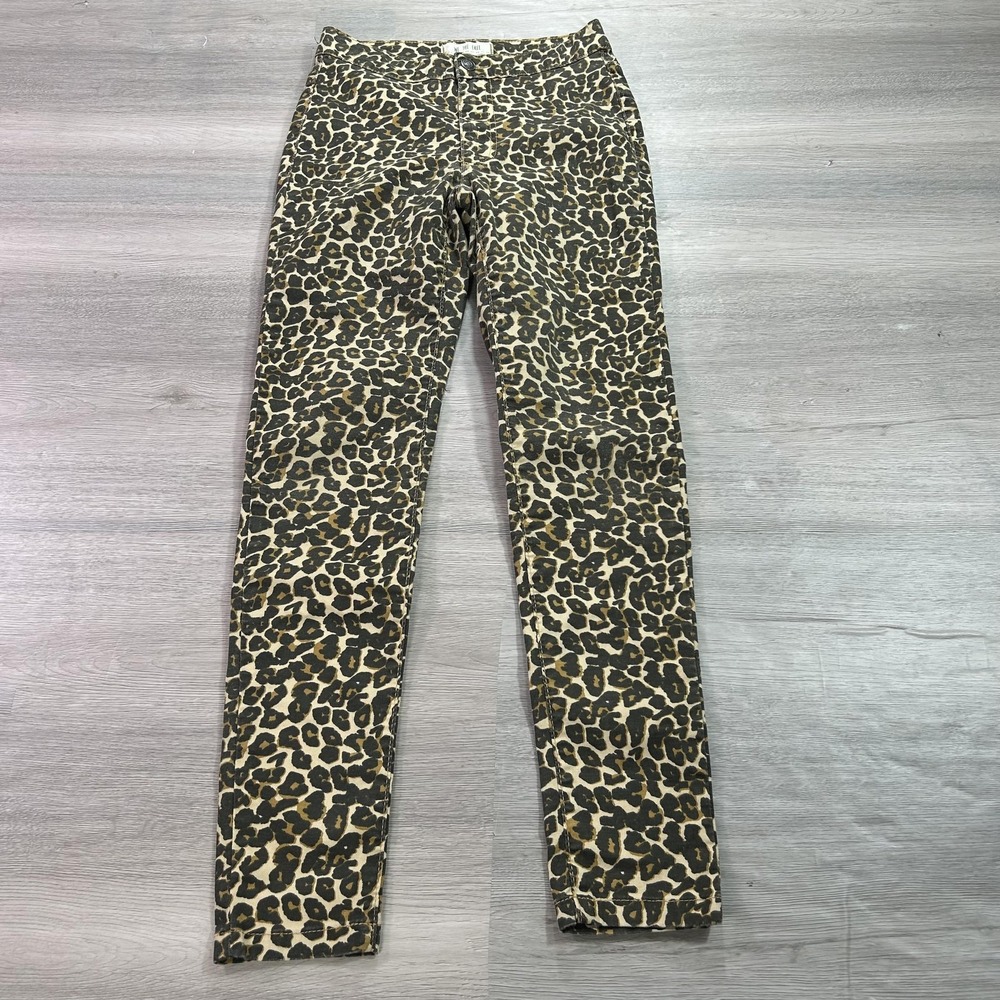 We The Free Free People Jeans‎ Womens 24 Leopard Print Skinny High Rise Stretch